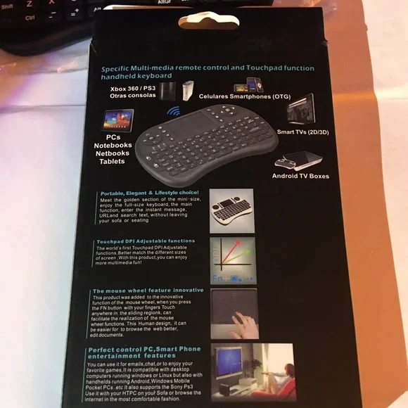 Mini Wireless Keyboard Combo Multi-Media remote control and touch pad function - Picture 4 of 7